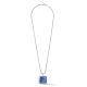 Coeur de Lion Halskette Amulett Spikes Square Aventurin Silber-Blau   1200/10-0717