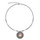 Coeur de Lion Halskette Amulett small Kristalle & Streifenonyx grau/kristall  5035/10-1218