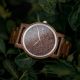 Holzkern Armbanduhr Vulkankrater / Surface Kollektion  Walnuss/ Basalt